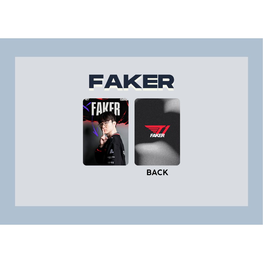 Set card bo góc Faker XINH 2025 T1 -Vô địch CKTG- Liên minh huyền thoại