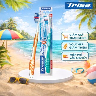 Bàn Chải Đánh Răng Trisa Cool&fresh Với Lông Bàn Chải All-round Fresh Chạm Đến Từng Viền Răng Để Loại Bỏ Những Mảng Bám