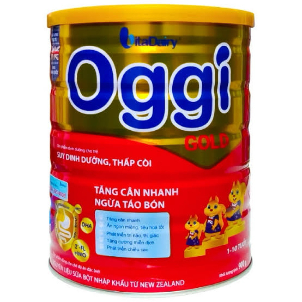 Sữa Oggi gold đỏ lon 800g dành cho trẻ từ 1-10 tuổi
