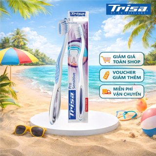 Bàn chải đánh răng dành cho răng nướu nhạy cảm trisa pro sensitive bàn chải có các sợi cước siêu mềm
