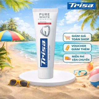 Kem đánh răng trisa pure white 75ml hỗ trợ trắng răng
