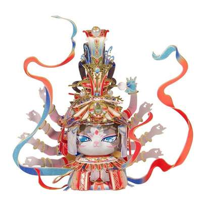 Mô Hình Kim Loại Lắp Ráp 3D MU Mèo Nghìn Tay (63 mảnh, Cat Thousand Hands) YM-N146-E – MP1273