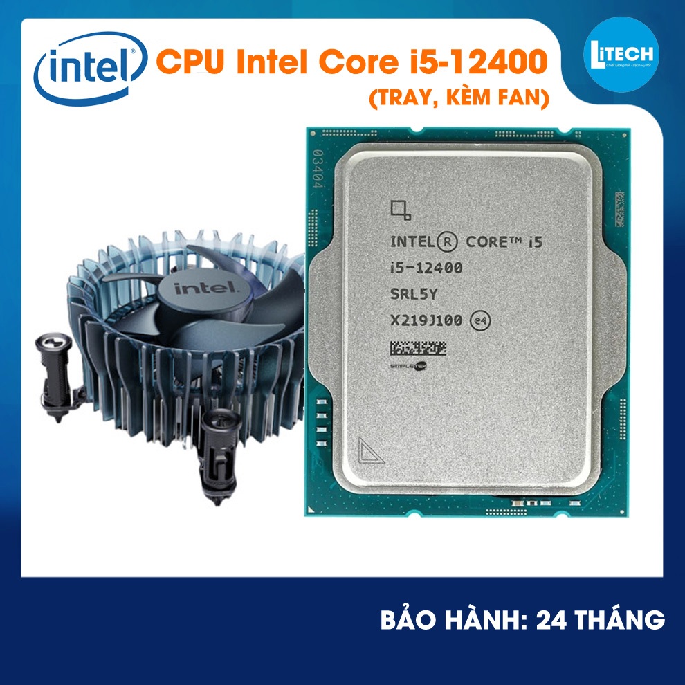 CPU Core i5-12400 (6C/12T, Turbo 4.4GHz, Socket LGA1700) – Hiệu Năng Mạnh Gaming & Làm Việc, Hỗ Trợ 