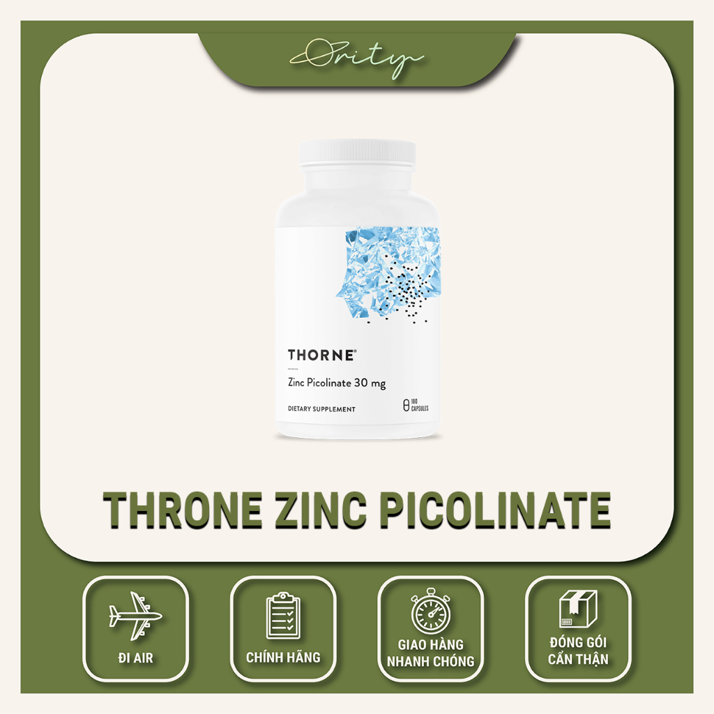 [Chính hãng] Viên uống bổ sung kẽm Thorne ZinC Picolinate 30MG | 180 viên