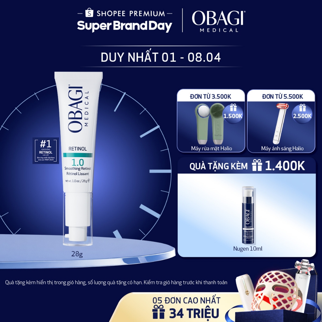 [ĐỘC QUYỀN LIVESTREAM] Kem Chống Lão Hóa & Tái Tạo Da Obagi Retinol 1.0 28g