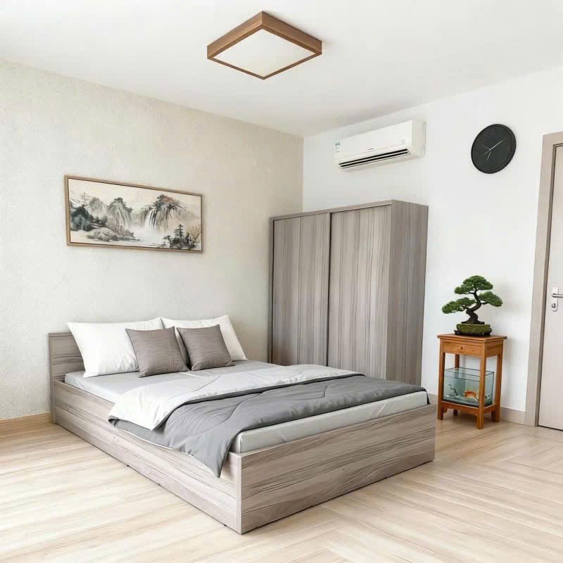 Giường Ngủ kt 1m8x2m Cao Cấp gỗ đẹp giường chắc chắn và cùng không gian lưu trữ tích hợp,chất liệu g
