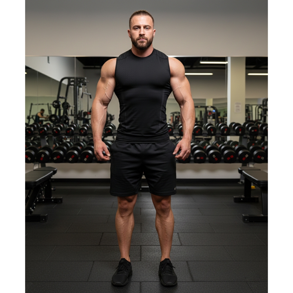 Áo ba lỗ gym nam Shark Gym Pro sát nách co giãn 4 chiều tôn cơ thoáng mát chuẩn form thể hình
