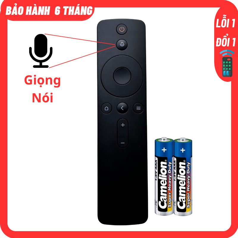 Điều khiển Tivi XIAOMI giọng nói Mẫu 1, kèm Pin - Remote Tivi XIAOMI giọng nói.