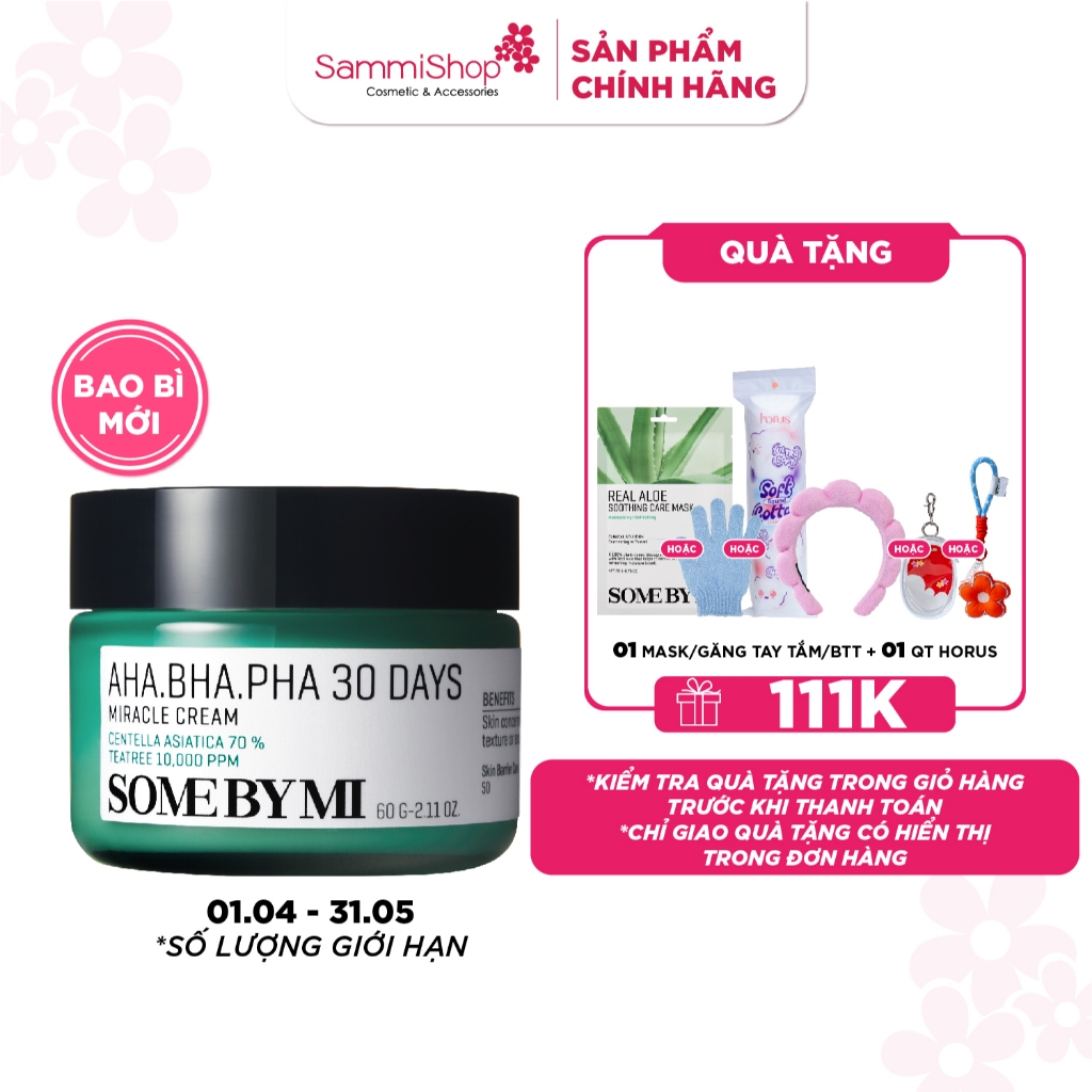 Some By Mi Kem dưỡng AHA-BHA-PHA 30 Days Miracle Cream 60g