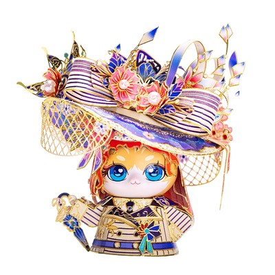 Mô Hình Kim Loại Lắp Ráp 3D MU Mèo Rose (60 mảnh, Rose Kitty) YM-N146-M – MP1252