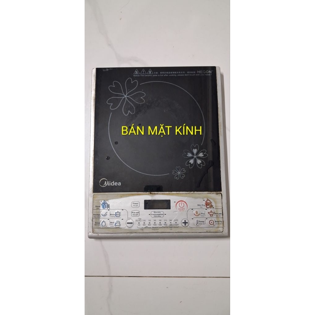 Mặt kính bếp từ Midea kt kính 27x28cm