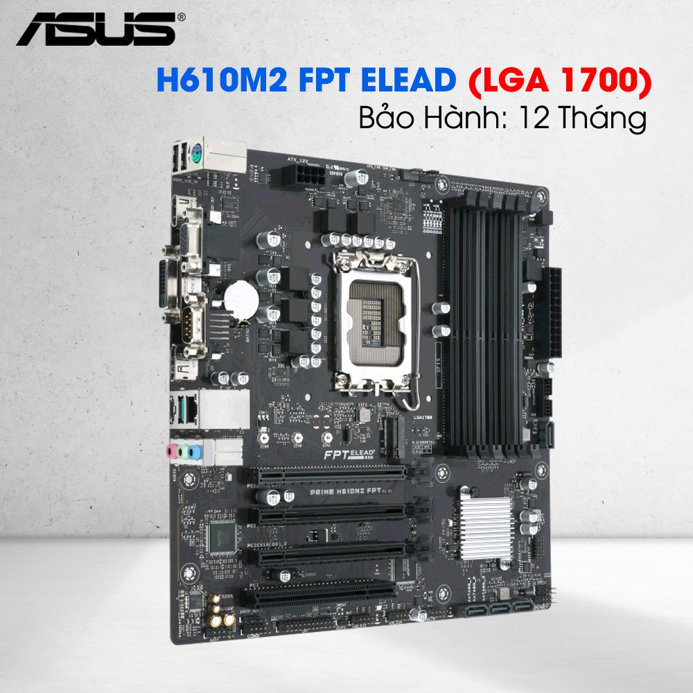 Main ASUS PRIME H610M2 FPT ELEAD Socket LGA1700 DDR4 Hỗ Trợ CPU Intel Gen 12 i3 i5 i7 – Có M.2 NVMe,