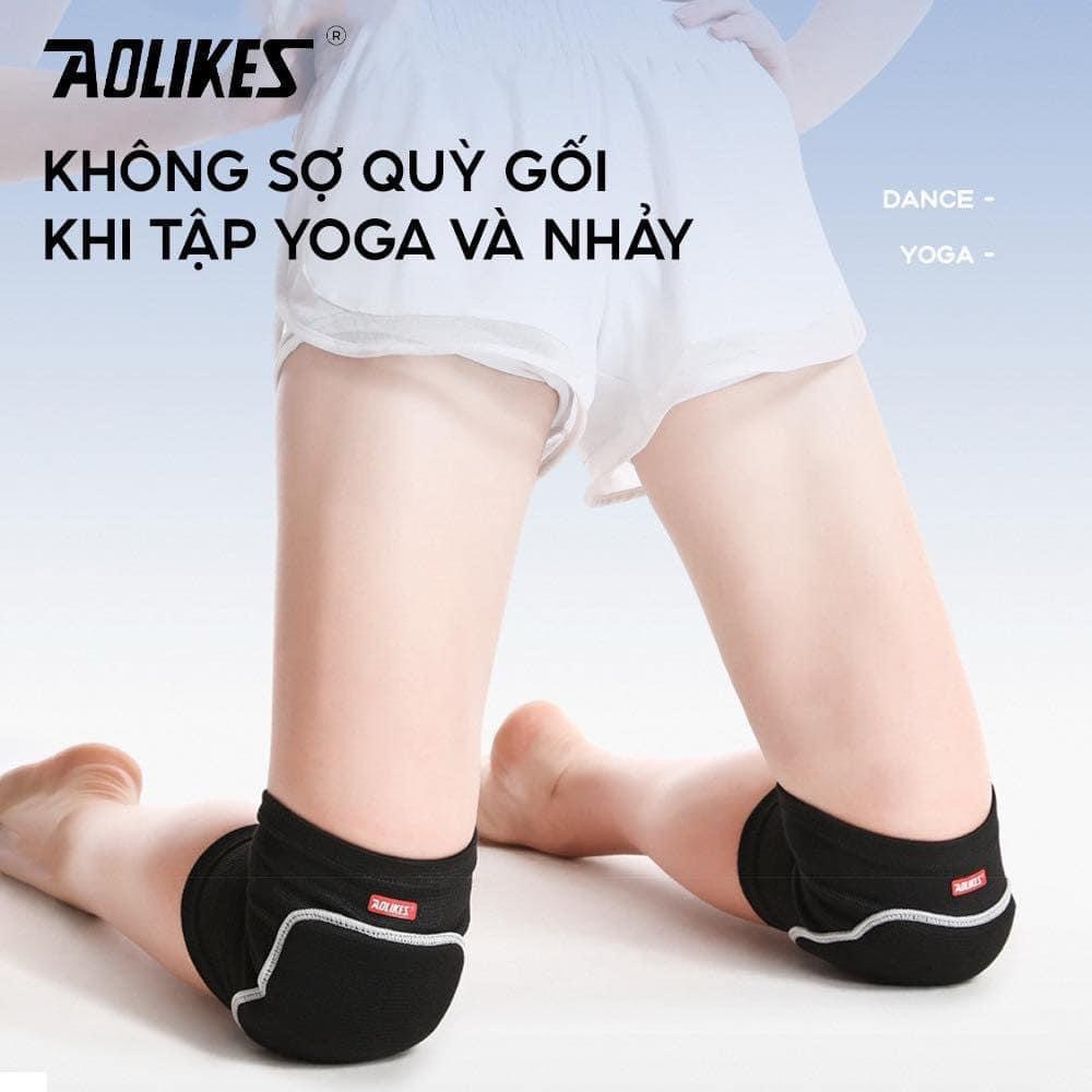 (Chính hãng Aolikes 100%) Xỏ gối chính hãng Aolikes bảo vệ khớp đầu gối co giãn đàn hồi, thể dục, đạ