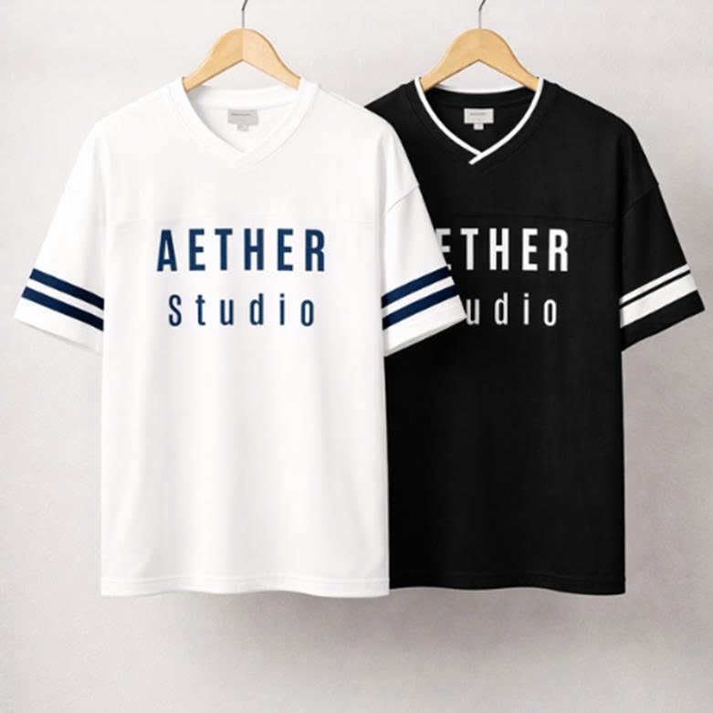 Áo thun AETHER màu trắng 100% cotton