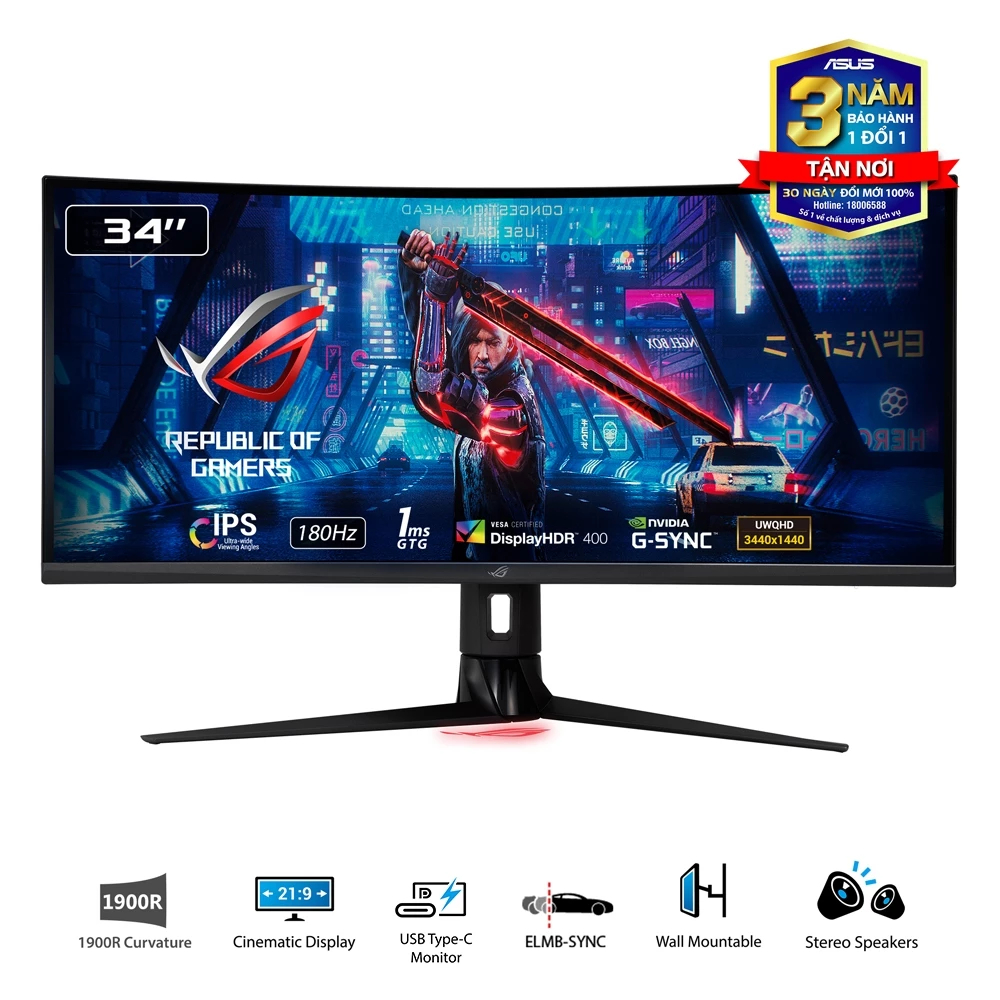 Màn hình máy tính Asus ROG Strix XG349C 34 inch 2K 180Hz G-Sync