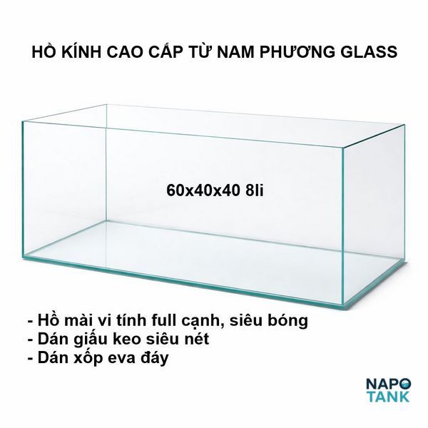 |HỎA TỐC| 60x40x40 8li Hồ kính siêu trong, bể kính siêu trong, hồ thủy sinh