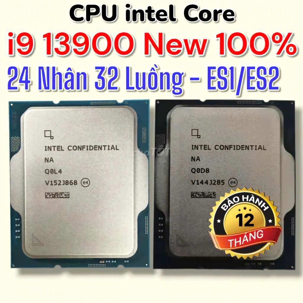 CPU intel Core i9 13900 - Rẻ Nhất Sàn - ES2 - Mạnh hơn i7 14700 - New Tray - BH 12Th