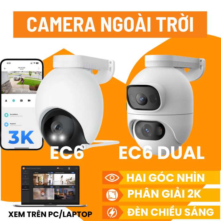 [QUỐC TẾ] Camera ngoài trời Imilab EC6 Dual 2K - Camera IP ngoài trời Xiao Imilab EC6 3K