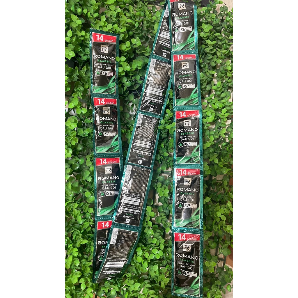 Dây 14 gói Dầu Gội Hương Nước Hoa Romano Classic 5g/gói