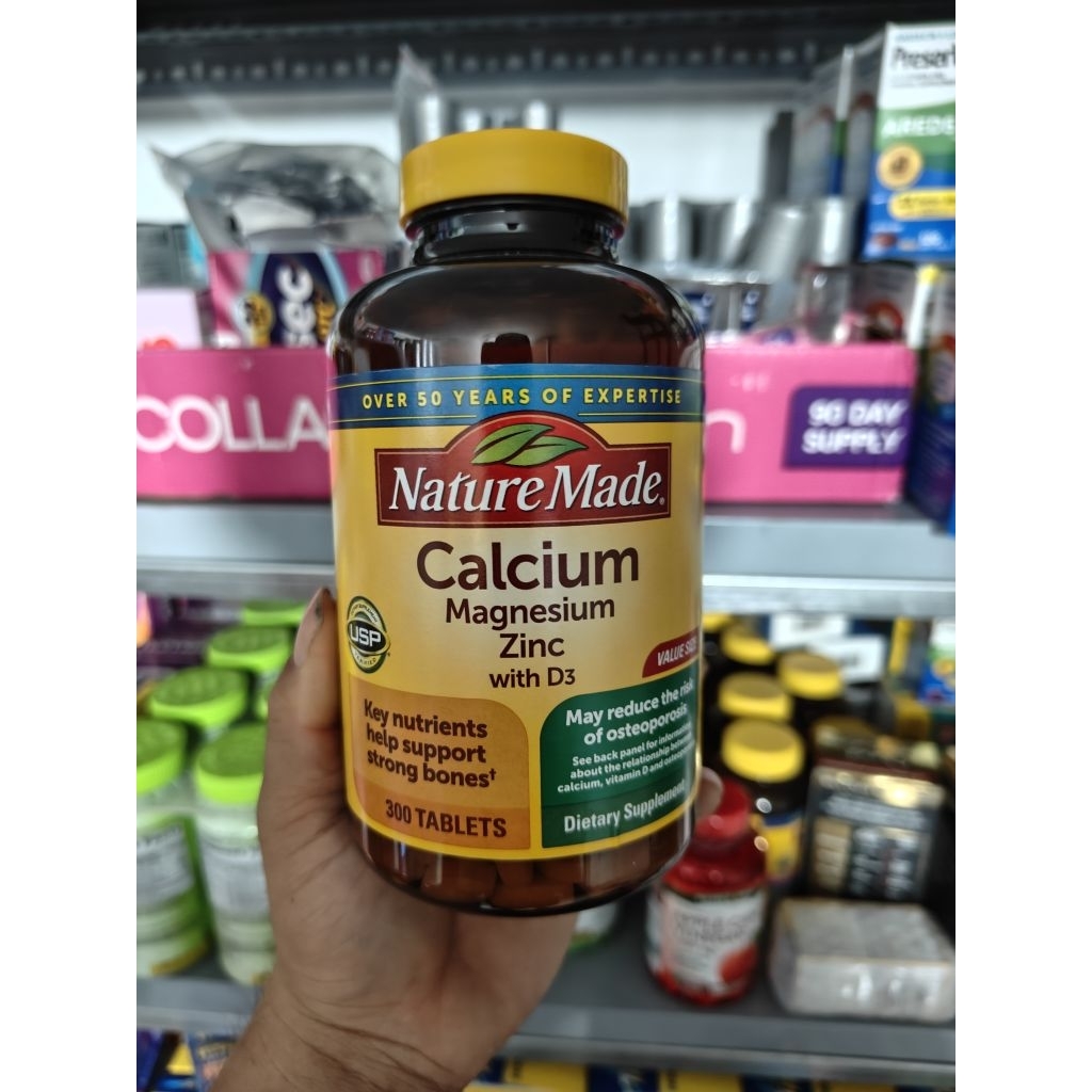 Viên uống Calcium Magnesium Zinc D3 Nature Made - Canxi tổng hợp Nature Made USA