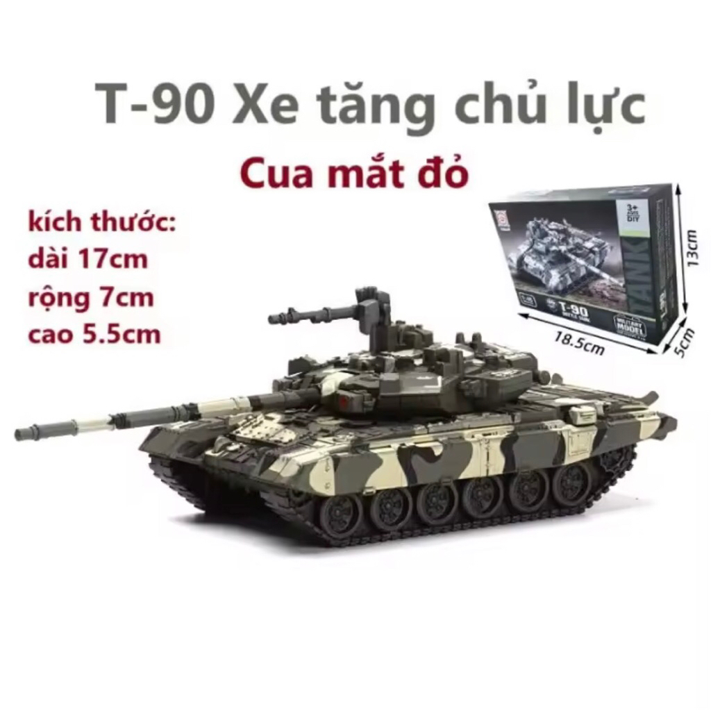 Mô hình lắp ráp MHQS tỷ lệ 1:48 Block model T-90 Battle Tank (Xuja)