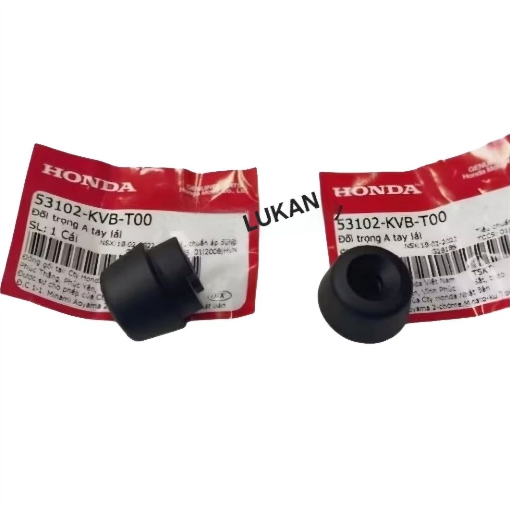 Cặp gù đầu bao tay lái, đối trọng WAVE S110, RSX, FUTURE 125.... zin Honda 53102-KVB-T00