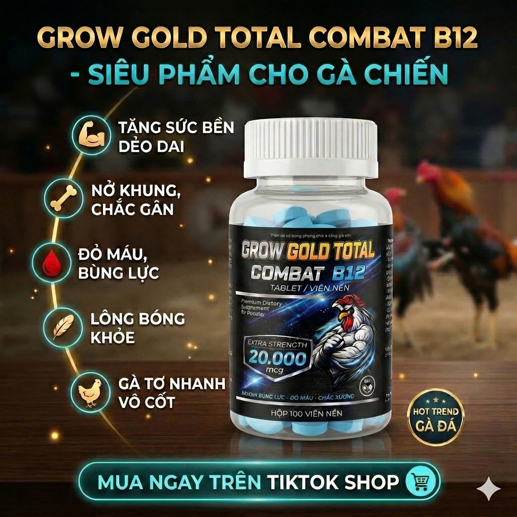 Combat 20.000mcg (100 viên) nuôi gà chế độ tăng bo, nở khung tăng nước máu hừng và mát gà