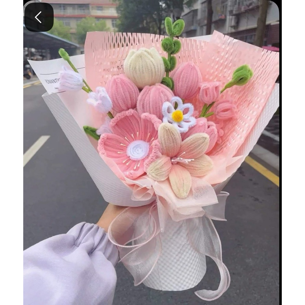 [Thành phẩm] Bó hoa kẽm nhung - 2W Fower