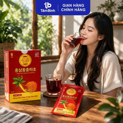 [Tặng trải nghiệm] Gói Nước uống Hồng Sâm, Kế Sữa Đông Trùng Tâm Bình - Dược Liệu Quý Bồi Bổ Sức Khỏe