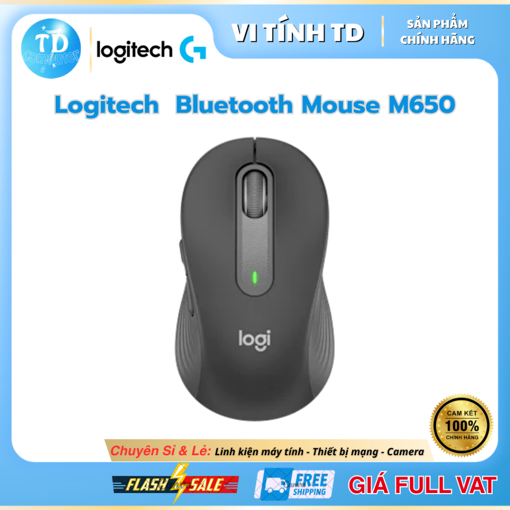Chuột Không dây Bluetooth Silent Logitech Signature M650 - Hàng chính hãng