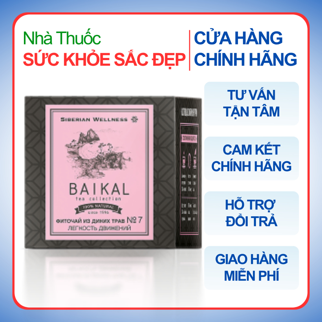 [Trà khớp N7] Trà thảo mộc Siberian Baikal tea collection Herbal tea N7- 30 gói - Date T8/2023