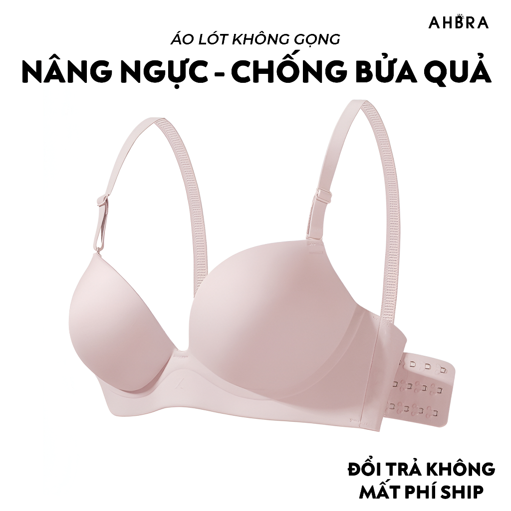 Áo Lót Nữ Nâng Ngực AHBRA SA08 Chất Su Đúc Không Gọng Mút Dày Tạo Khe
