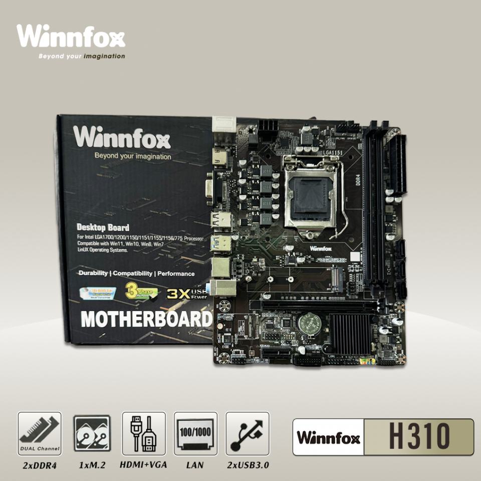Bo Mạch Chủ , Mainboard WINNFOX H110 / H310 Bảo Hành 24 tháng Chính Hãng - Đổi Mới 60 ngày