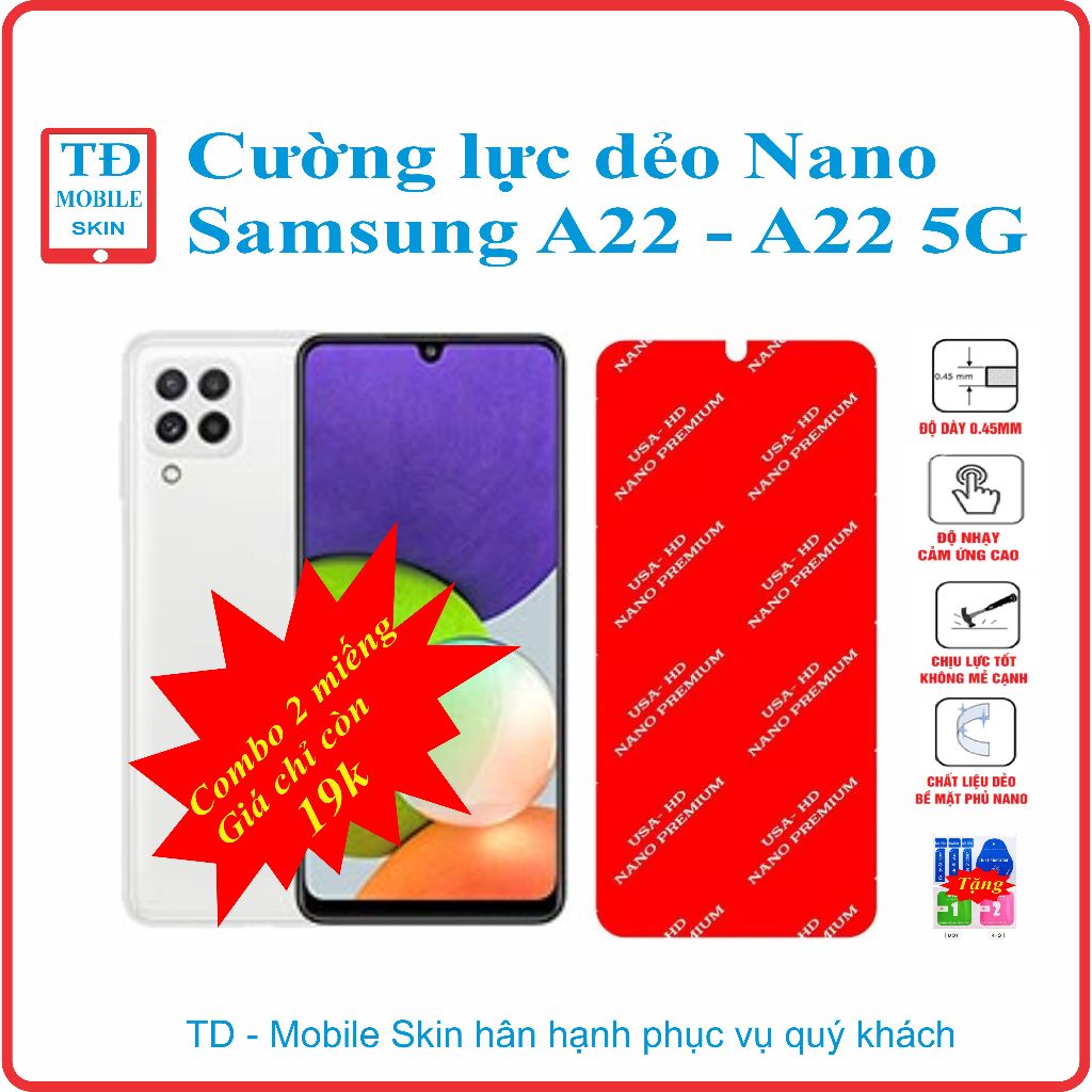 Cường lực dẻo bảo vệ màn hình điện thoại Samsung A22 / A22 5G