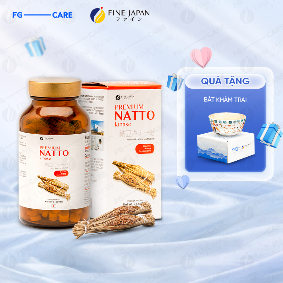 Viên Uống Natto Kinase Nhật Bản Hỗ Trợ Giúp Tan Cục Máu Đông - Fine Japan Natto Kinase 300 Viên