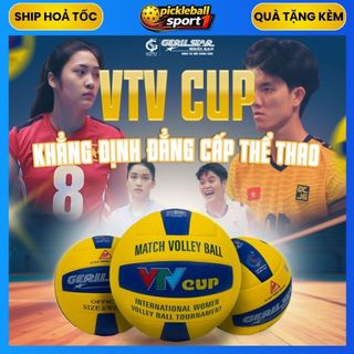 [SHIP Hỏa Tốc] Quả Bóng Chuyền Thi Đấu VTV CUP Chính Hãng Geru Star Tặng Túi + Kim Bơm