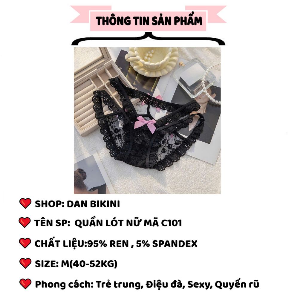 Quần Lót Ren Cao Cấp Thiết Kế Mềm Mại Gợi Cảm Mã C101 | BigBuy360 - bigbuy360.vn