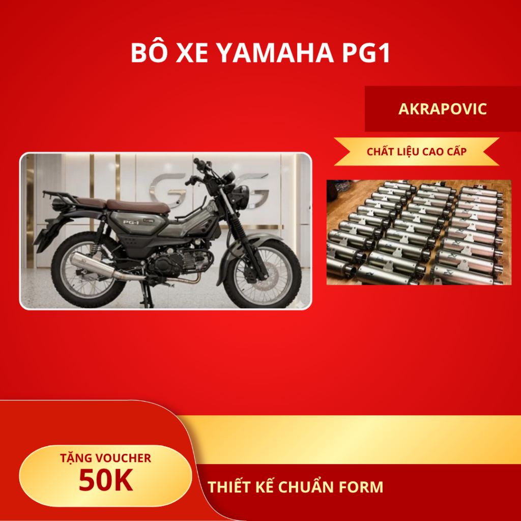 Bô Xe PG1 Akrapovic | Pô Độ Yamaha PG1 Âm Trầm Uy Lực | Tăng Hiệu Suất, Lắp Zin Dễ Dàng