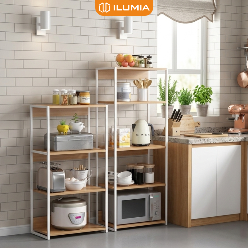 Kệ lò vi sóng kệ bếp đa tầng khung sắt thương hiệu ILUMIA - GM05