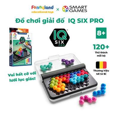 Đồ chơi trí tuệ SmartGames Thử thách IQ SIX PRO - Giải đố 2D & 3D giúp bé phát trển tư duy từ 6 tuổi
