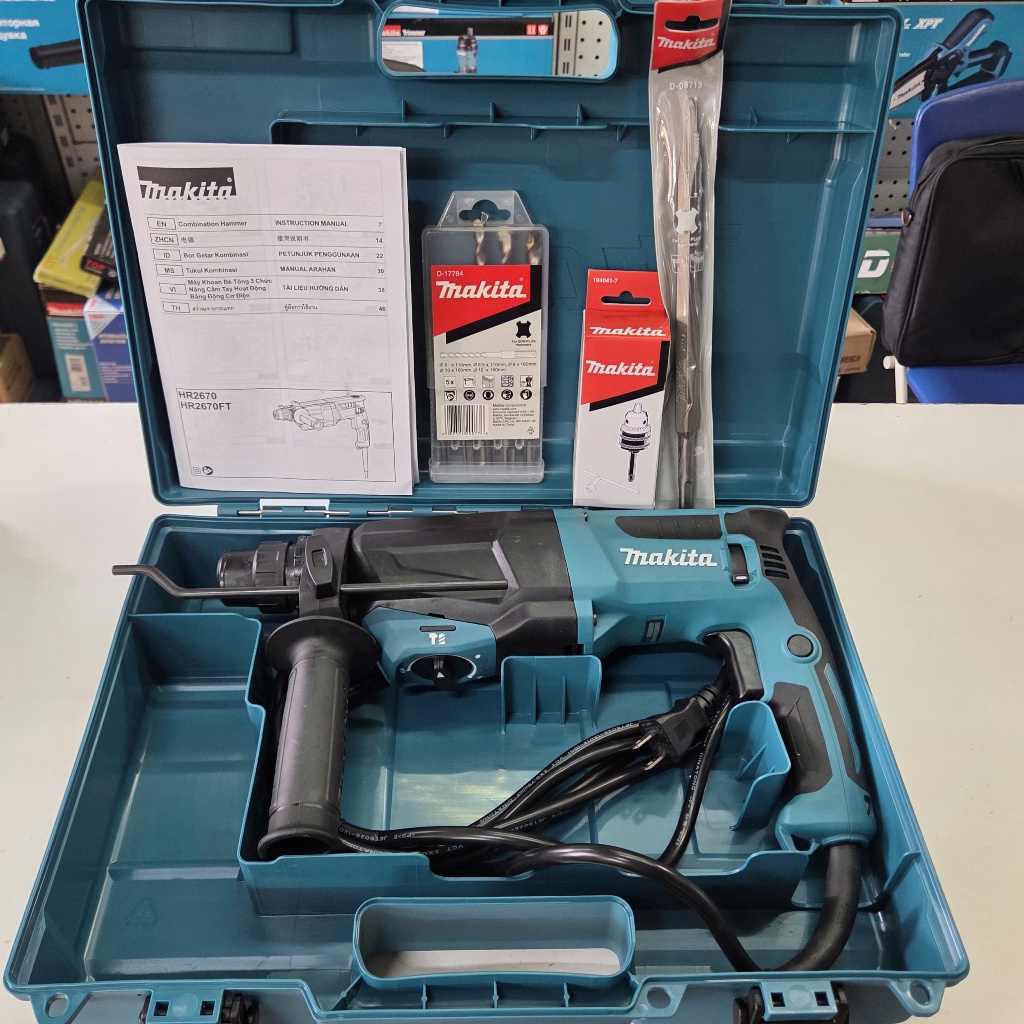 MÁY KHOAN BÊ TÔNG 3 CHỨC NĂNG 800W MAKITA HR2670X5 CHÍNH HÃNG