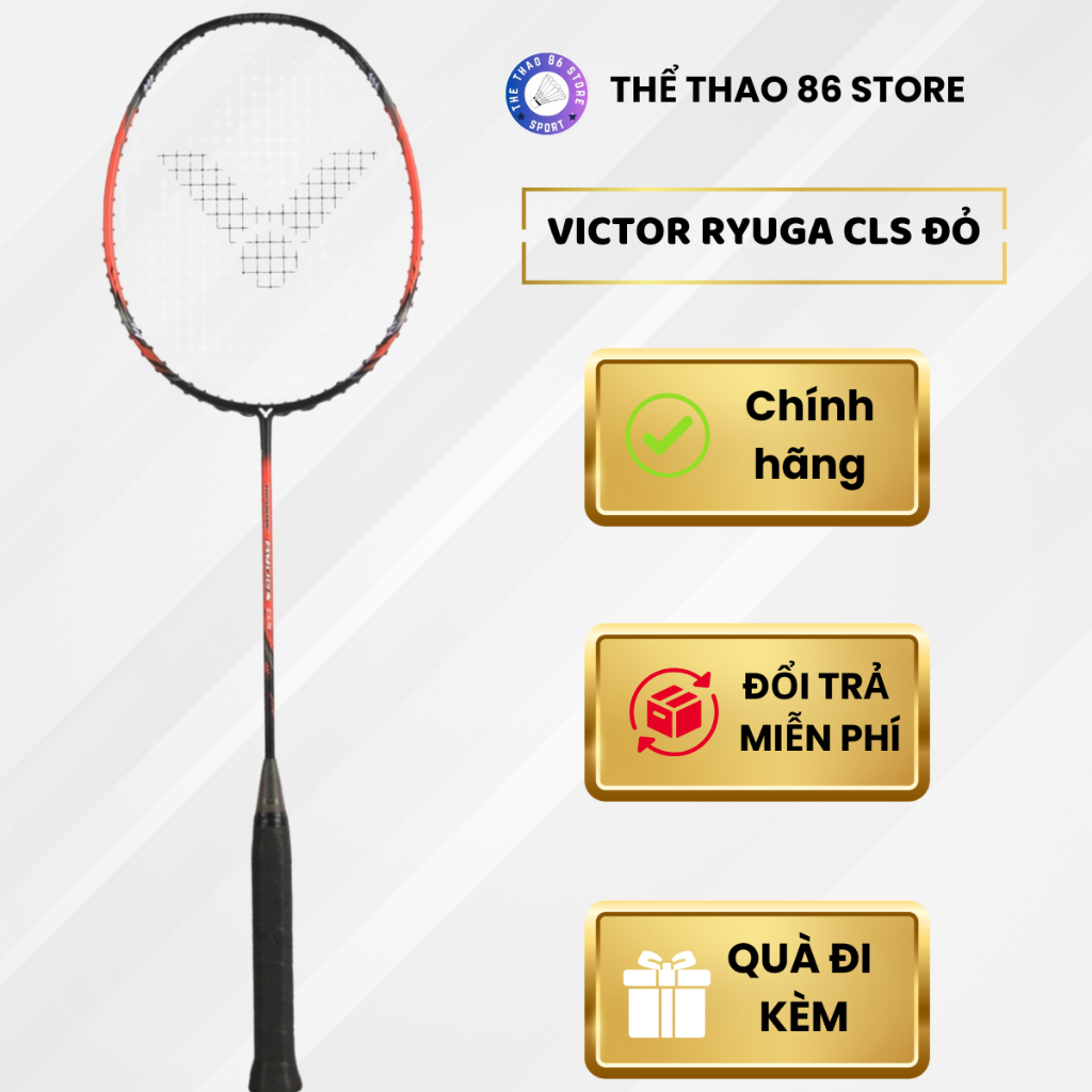 VỢT CẦU LÔNG V.CTOR THRUSTER RYUGA CLS ĐỎ CHÍNH HÃNG TẶNG TÚI ĐỰNG VỢT VÀ CUỐN CÁN