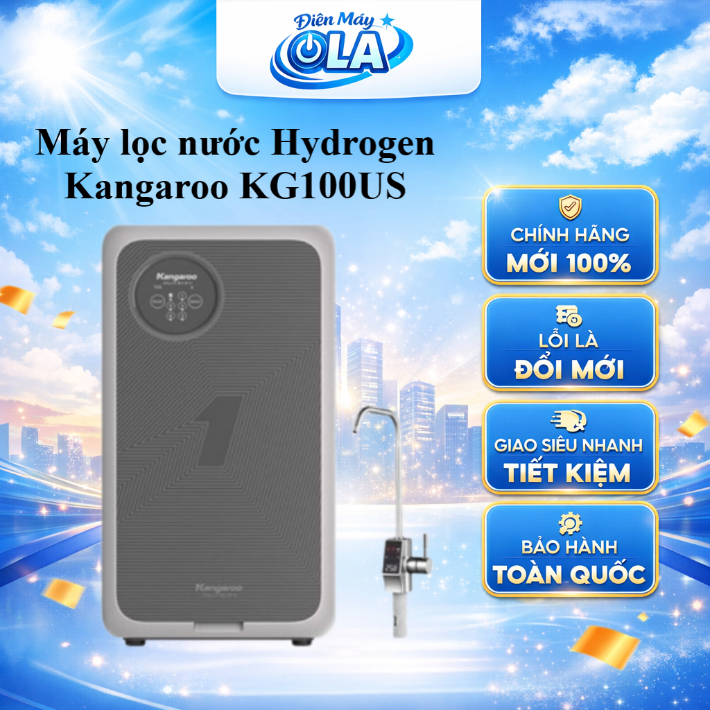 Máy lọc nước ĐỂ GẦM Kangaroo Hydrogen 5 LÕI KG100US - GIAO TOÀN QUỐC