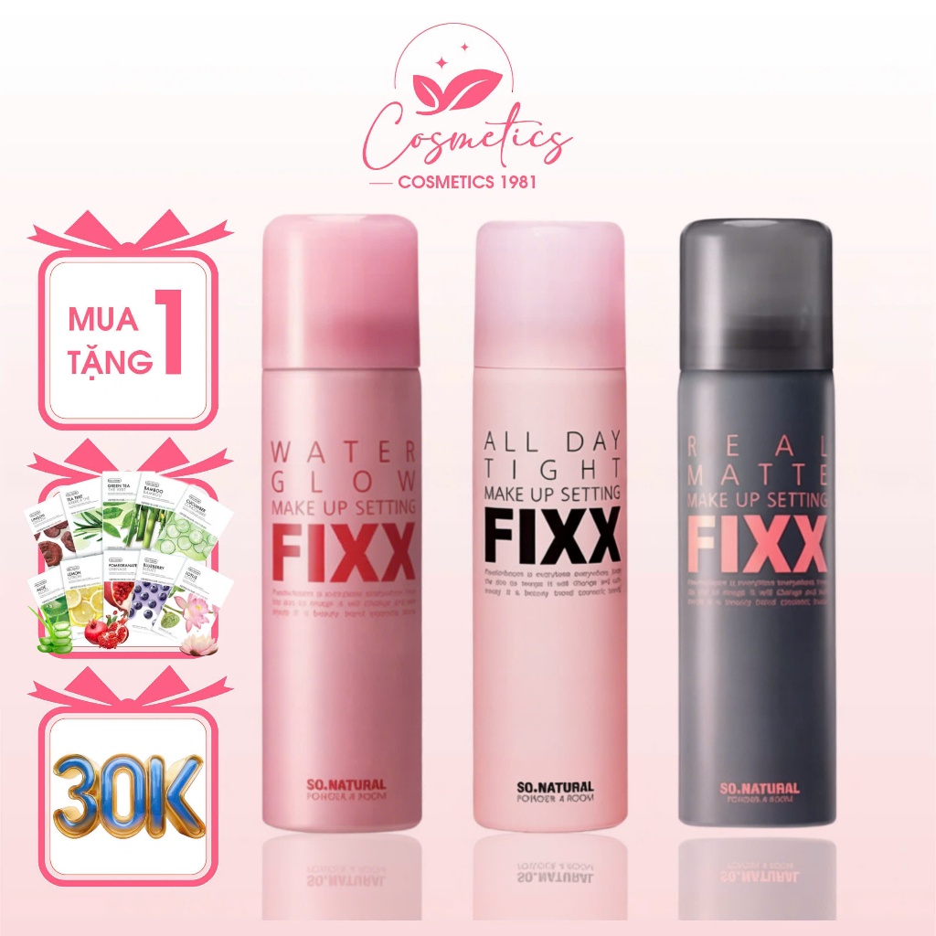 [120ml] Xịt khóa nền giữ Makeup Fixx So Natural All Day Tight Make Up Setting Fixx