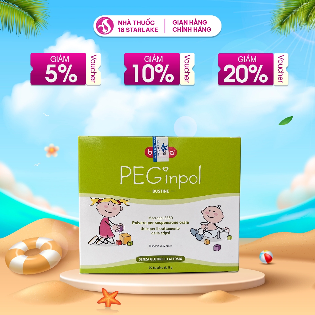 Bột Nhuận Tràng Buona Peginpol Macrogol 3350 | Hỗ Trợ Trị Táo Bón Cho Trẻ Em & Người Lớn (20 Gói) - 