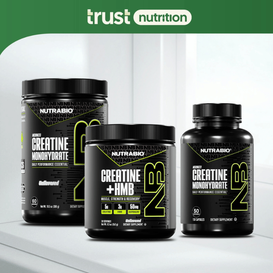 Bột hỗ trợ tăng sức mạnh NutraBio Creatine Monohydrate, dạng Micronized dễ hấp thu