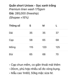 𝗖𝗔𝗟𝗠 Quần short linen tưng wash kẻ sọc may thiết kế