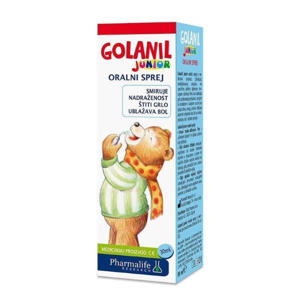 Fitobimbi Golanil Junior - Xịt Họng hỗ trợ làm dịu họng, giảm ho do viêm đường hô hấp trên, chai 30m