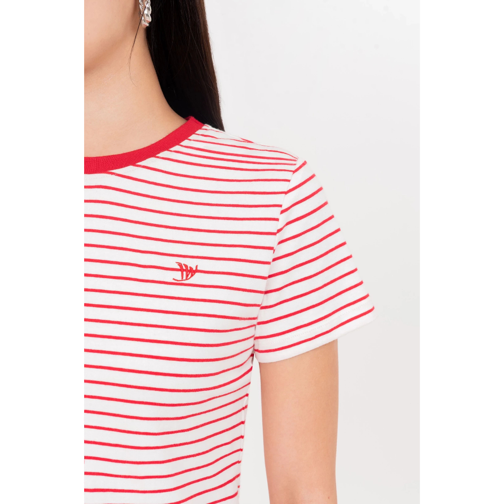 Áo thun kẻ ngang cotton, Áo thun dạo phố nữ IVY moda MS 57T0269 | BigBuy360 - bigbuy360.vn