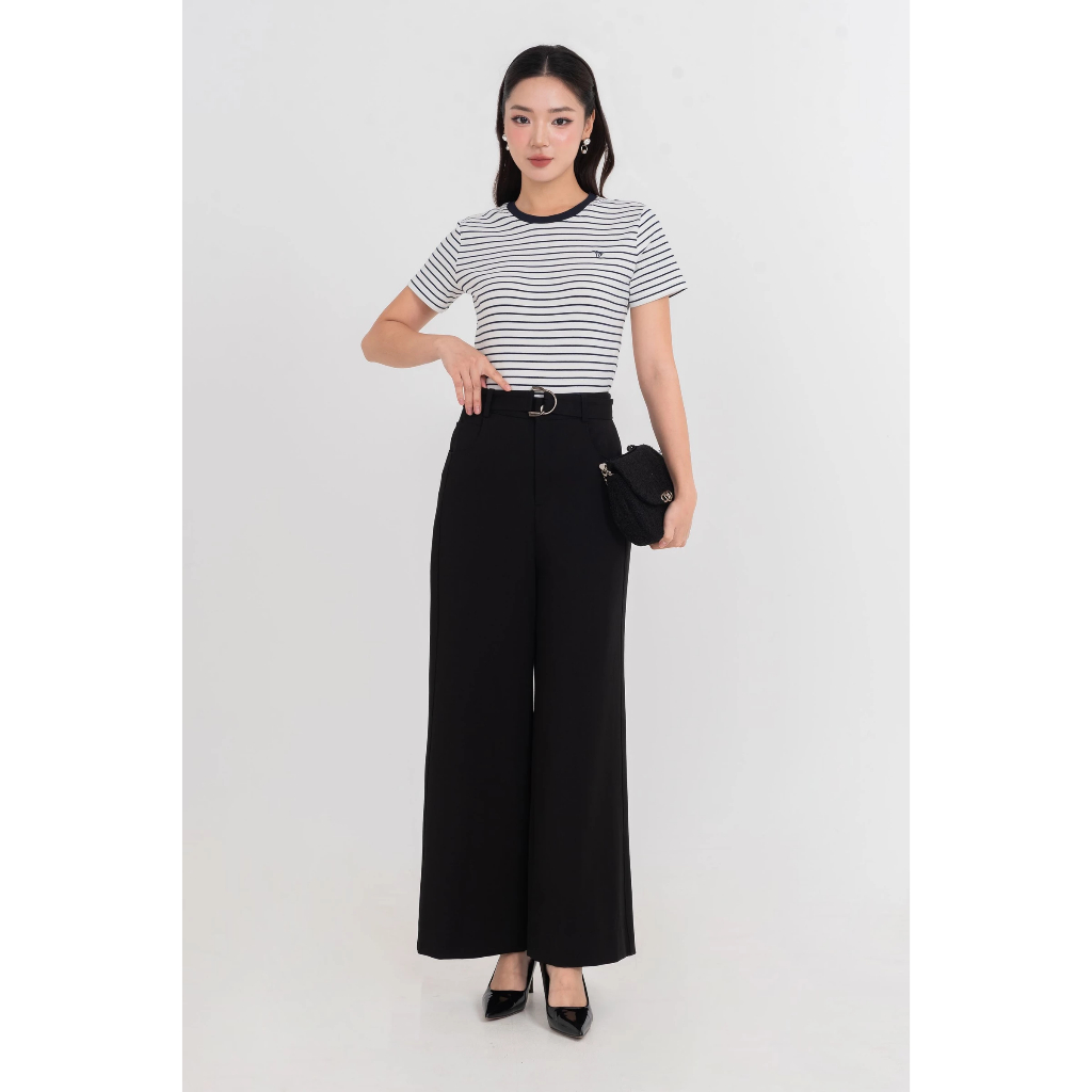 Áo thun kẻ ngang cotton, Áo thun dạo phố nữ IVY moda MS 57T0269 | BigBuy360 - bigbuy360.vn